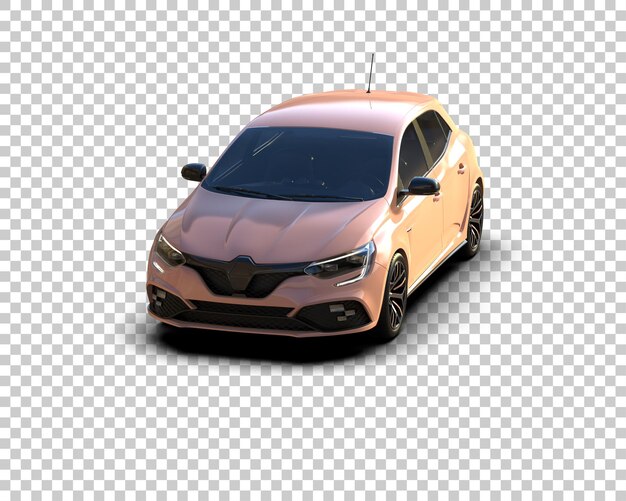 Ilustración de renderización 3D de automóviles realistas aislados en el fondo
