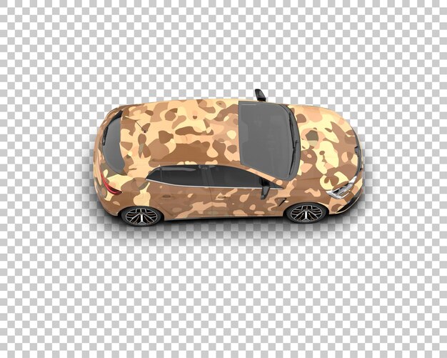 Ilustración de renderización 3D de automóviles realistas aislados en el fondo