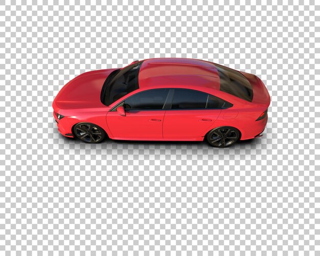 Ilustración de renderización 3D de automóviles realistas aislados en el fondo