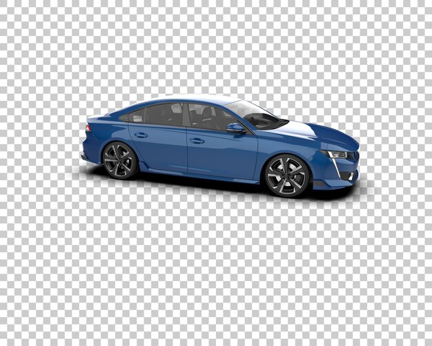 Ilustración de renderización 3D de automóviles realistas aislados en el fondo