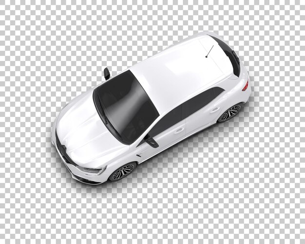 Ilustración de renderización 3D de automóviles realistas aislados en el fondo