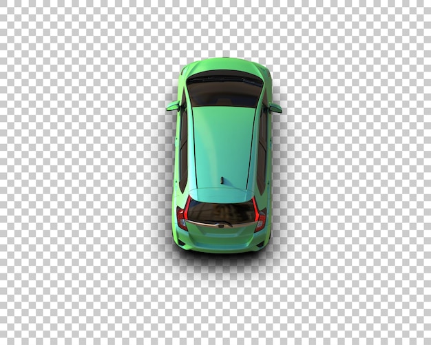 Ilustración de renderización 3D de automóviles realistas aislados en el fondo