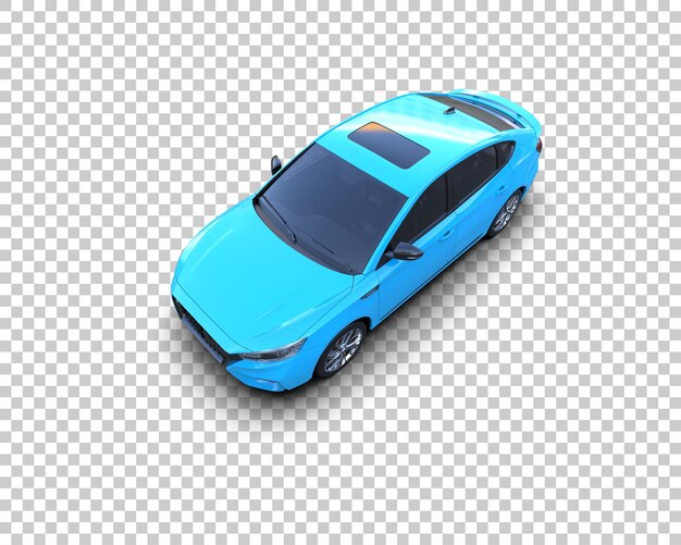 Ilustración de renderización 3D de automóviles realistas aislados en el fondo