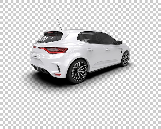 Ilustración de renderización 3D de automóviles realistas aislados en el fondo