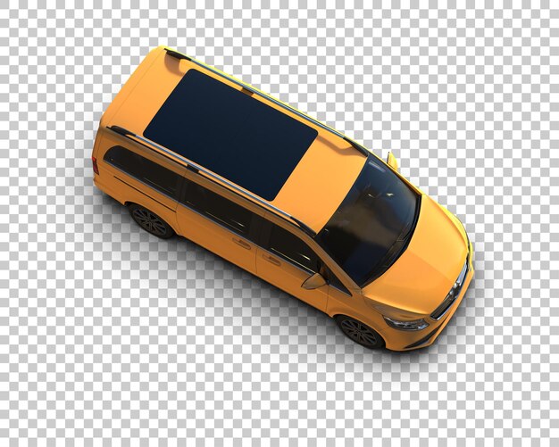 Ilustración de renderización 3D de automóviles realistas aislados en el fondo