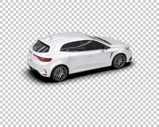 Ilustración de renderización 3D de automóviles realistas aislados en el fondo