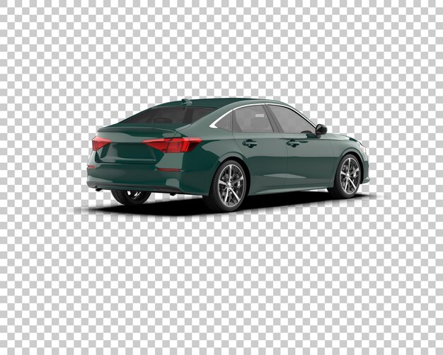 Ilustración de renderización 3D de automóviles realistas aislados en el fondo