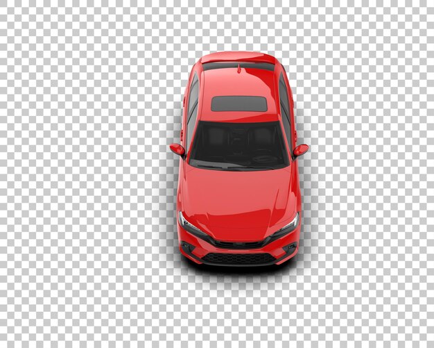 Ilustración de renderización 3D de automóviles realistas aislados en el fondo