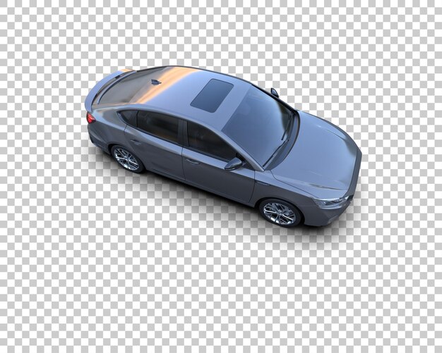 Ilustración de renderización 3D de automóviles realistas aislados en el fondo