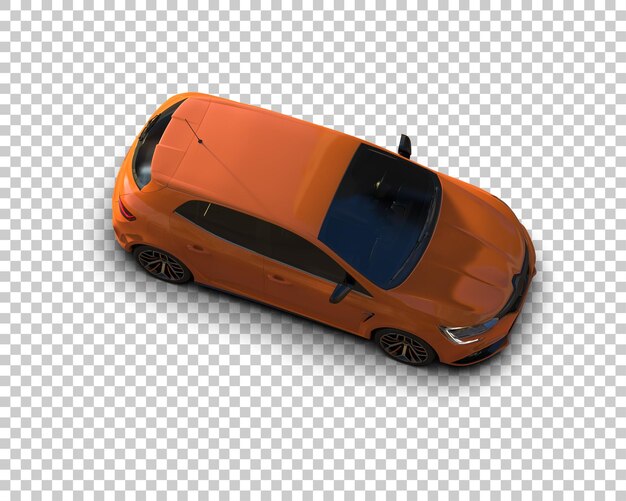 Ilustración de renderización 3D de automóviles realistas aislados en el fondo