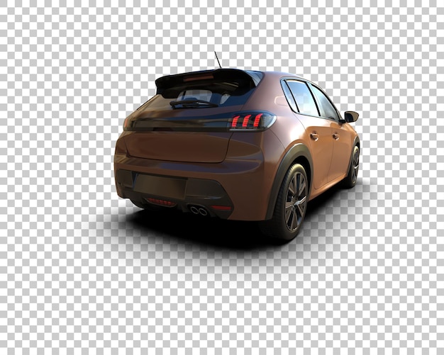 Ilustración de renderización 3D de automóviles realistas aislados en el fondo