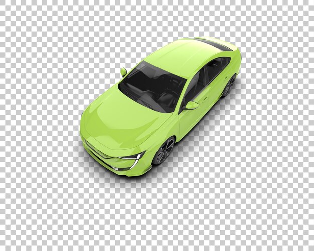 Ilustración de renderización 3D de automóviles realistas aislados en el fondo