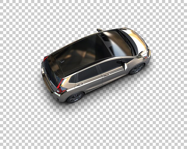 Ilustración de renderización 3D de automóviles realistas aislados en el fondo