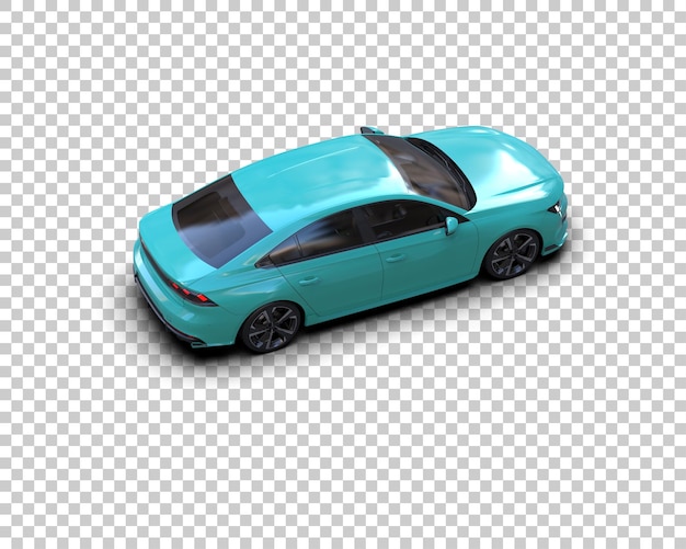 Ilustración de renderización 3D de automóviles realistas aislados en el fondo