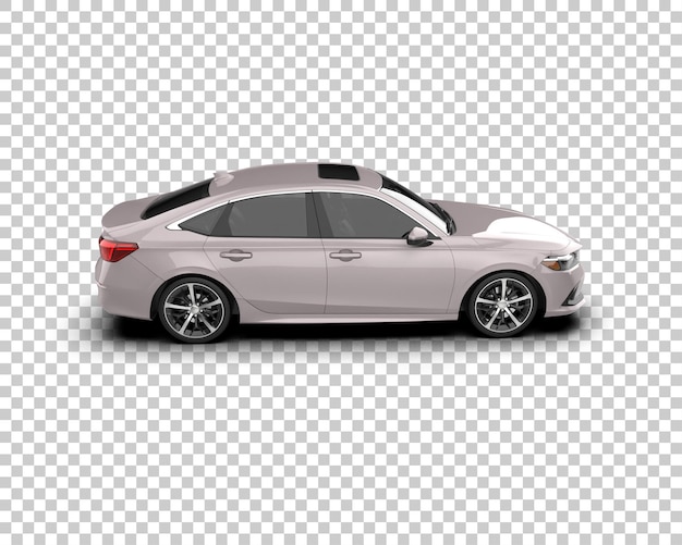 Ilustración de renderización 3D de automóviles realistas aislados en el fondo