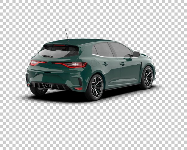 Ilustración de renderización 3D de automóviles realistas aislados en el fondo