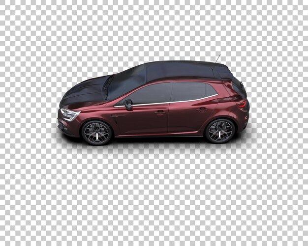 Ilustración de renderización 3D de automóviles realistas aislados en el fondo