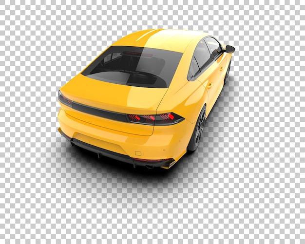 Ilustración de renderización 3D de automóviles realistas aislados en el fondo
