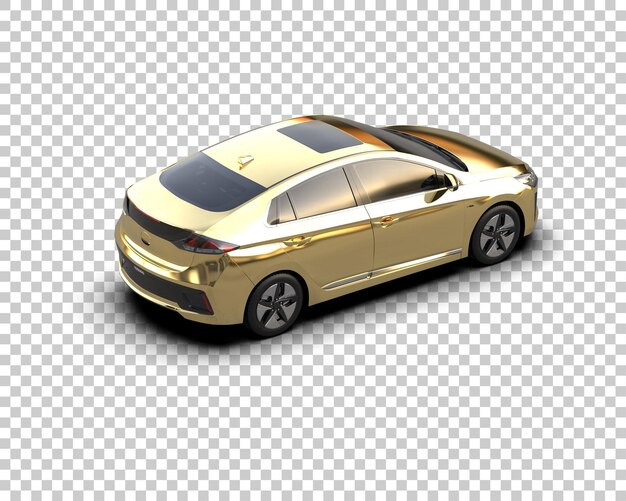 Ilustración de renderización 3D de automóviles realistas aislados en el fondo