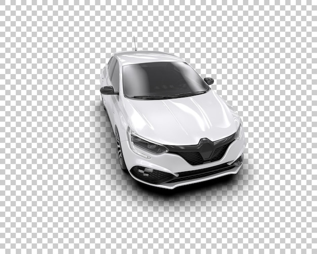 Ilustración de renderización 3D de automóviles realistas aislados en el fondo