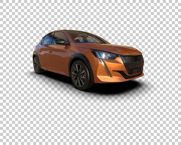 Ilustración de renderización 3D de automóviles realistas aislados en el fondo