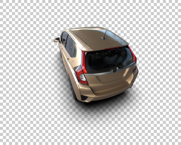 Ilustración de renderización 3D de automóviles realistas aislados en el fondo