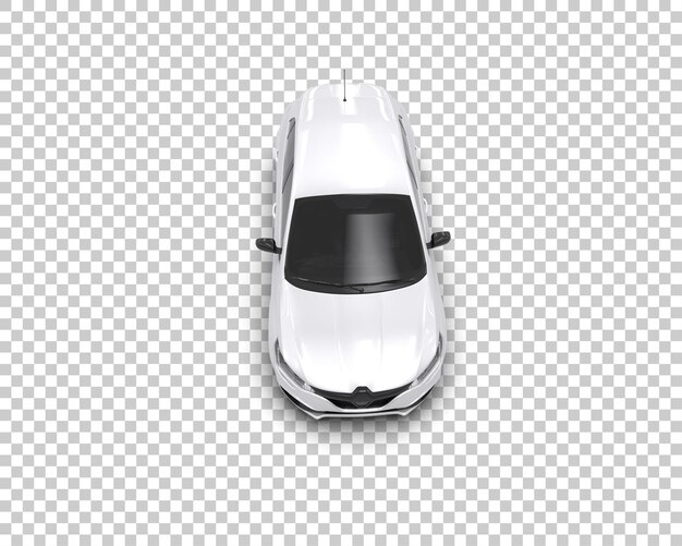 Ilustración de renderización 3D de automóviles realistas aislados en el fondo