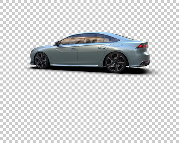 Ilustración de renderización 3D de automóviles realistas aislados en el fondo