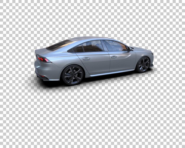 Ilustración de renderización 3D de automóviles realistas aislados en el fondo