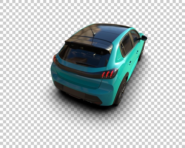 Ilustración de renderización 3D de automóviles realistas aislados en el fondo