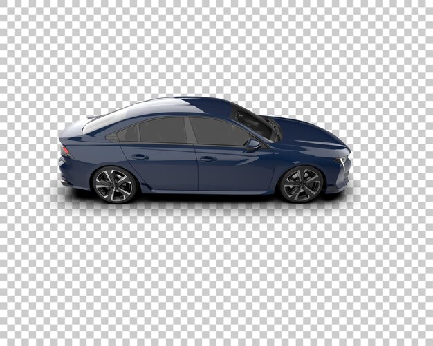 Ilustración de renderización 3D de automóviles realistas aislados en el fondo