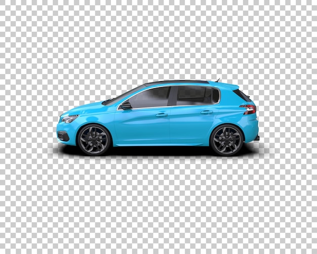 Ilustración de renderización 3D de automóviles realistas aislados en el fondo