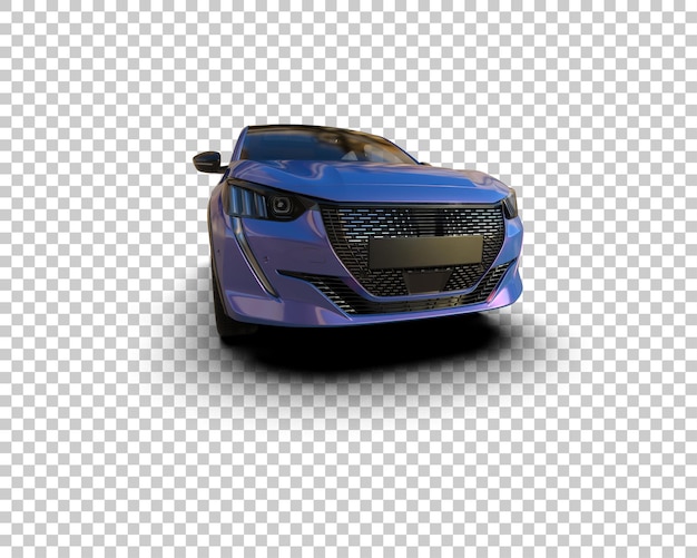 Ilustración de renderización 3D de automóviles realistas aislados en el fondo