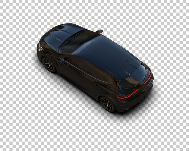 Ilustración de renderización 3D de automóviles realistas aislados en el fondo