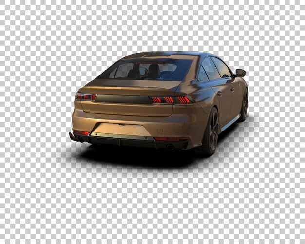 Ilustración de renderización 3D de automóviles realistas aislados en el fondo