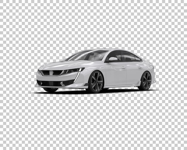 Ilustración de renderización 3D de automóviles realistas aislados en el fondo