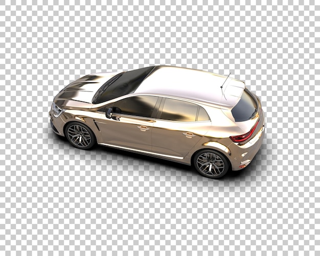 Ilustración de renderización 3D de automóviles realistas aislados en el fondo