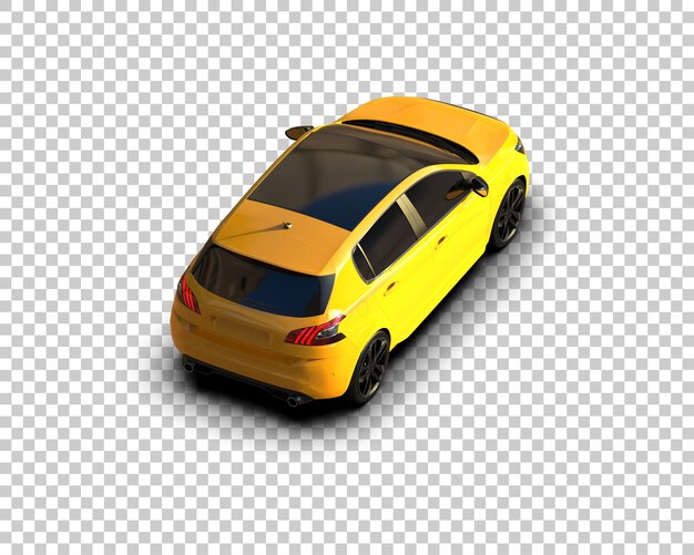 Ilustración de renderización 3D de automóviles realistas aislados en el fondo