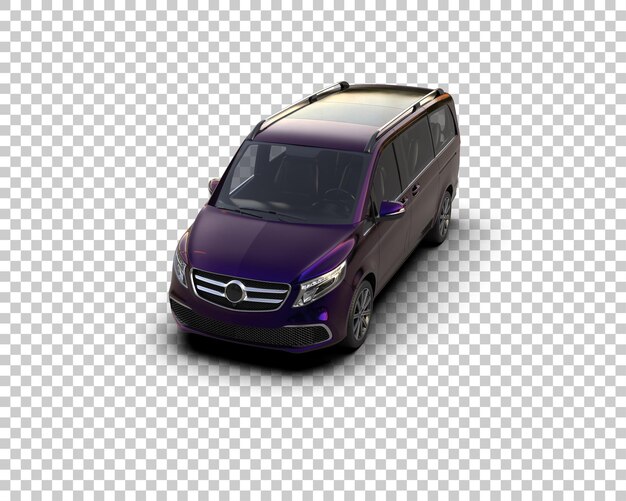 Ilustración de renderización 3D de automóviles realistas aislados en el fondo