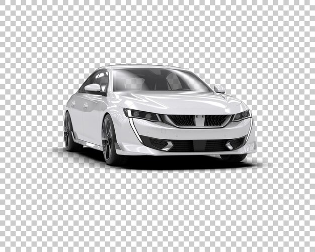 Ilustración de renderización 3D de automóviles realistas aislados en el fondo