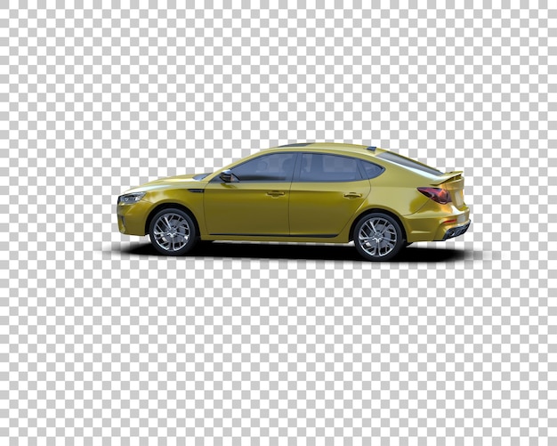 Ilustración de renderización 3D de automóviles realistas aislados en el fondo