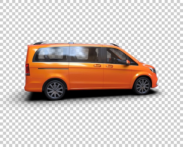 Ilustración de renderización 3D de automóviles realistas aislados en el fondo
