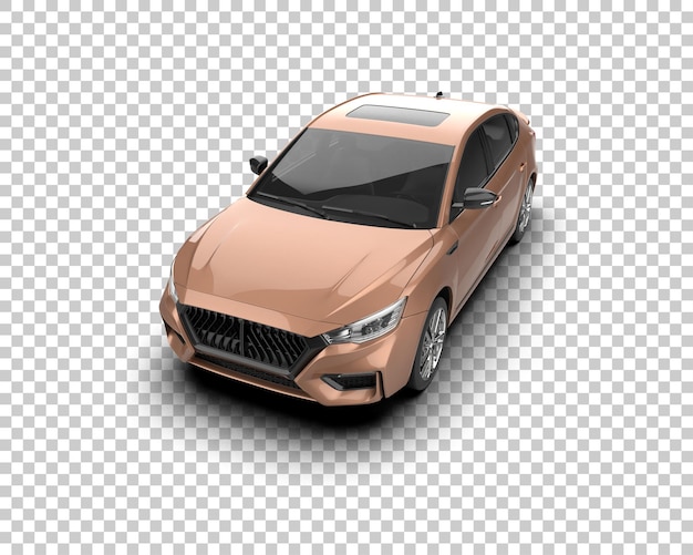 Ilustración de renderización 3D de automóviles realistas aislados en el fondo