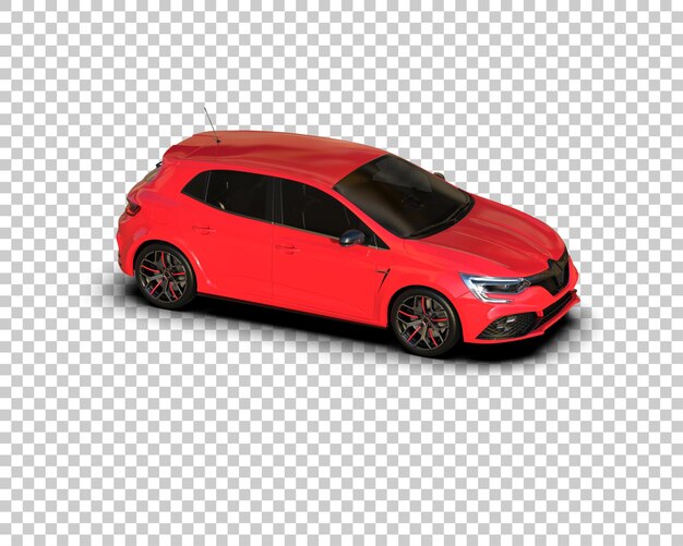 Ilustración de renderización 3D de automóviles realistas aislados en el fondo