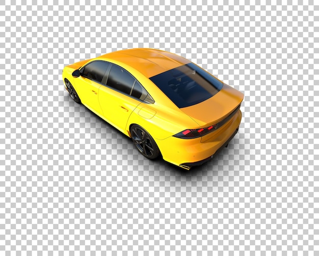 Ilustración de renderización 3D de automóviles realistas aislados en el fondo
