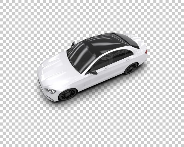 Ilustración de renderización 3D de automóviles realistas aislados en el fondo