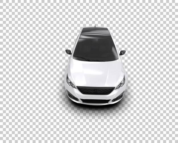 Ilustración de renderización 3D de automóviles realistas aislados en el fondo