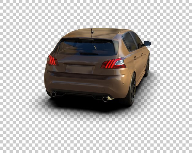 Ilustración de renderización 3D de automóviles realistas aislados en el fondo