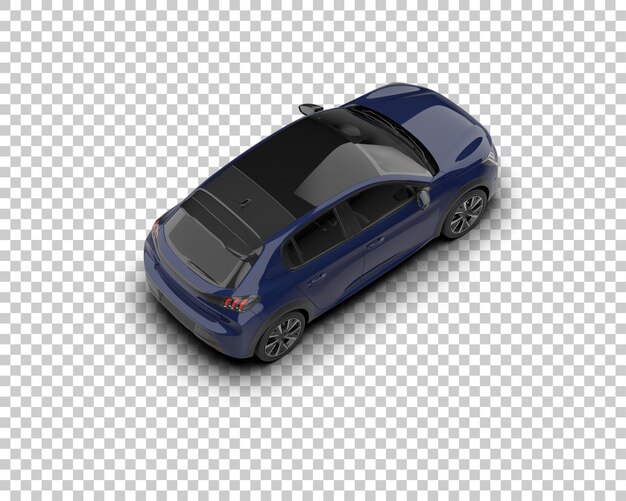 Ilustración de renderización 3D de automóviles realistas aislados en el fondo