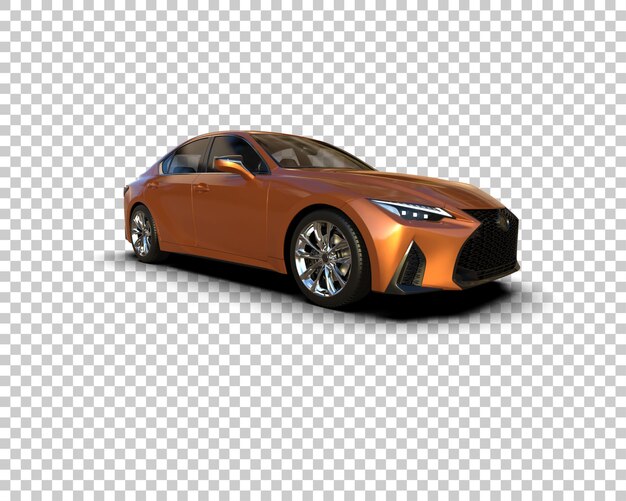 Ilustración de renderización 3D de automóviles realistas aislados en el fondo